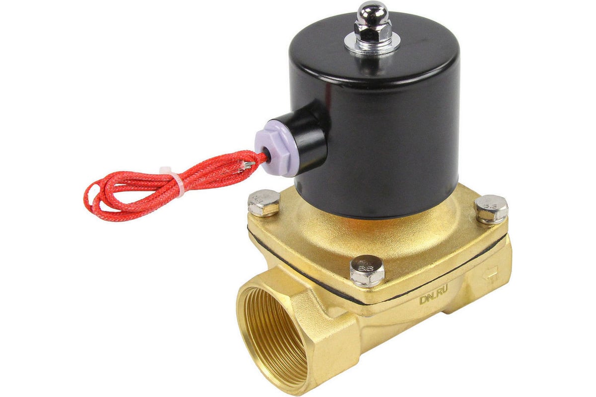 Электромагнитный клапан DN.ru двухходовой VS2W-100V-NC Ду20 Ру10 латунь, VITON 220B AC D130-01560