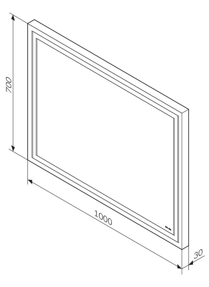 Зеркало Am.Pm Gem 100 см с подсветкой, M91AMOX1001WG