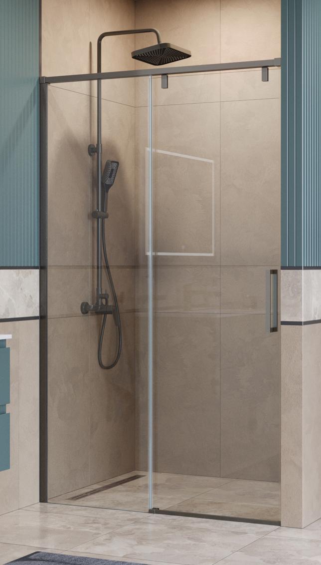 Душевая дверь BelBagno SOFT_CLOSE-1-BF-1-120-C-GM 120x200 прозрачная, оружейная сталь Душевая дверь BelBagno SOFT_CLOSE-1-BF-1-120-C-GM 120x200 прозрачная, оружейная сталь