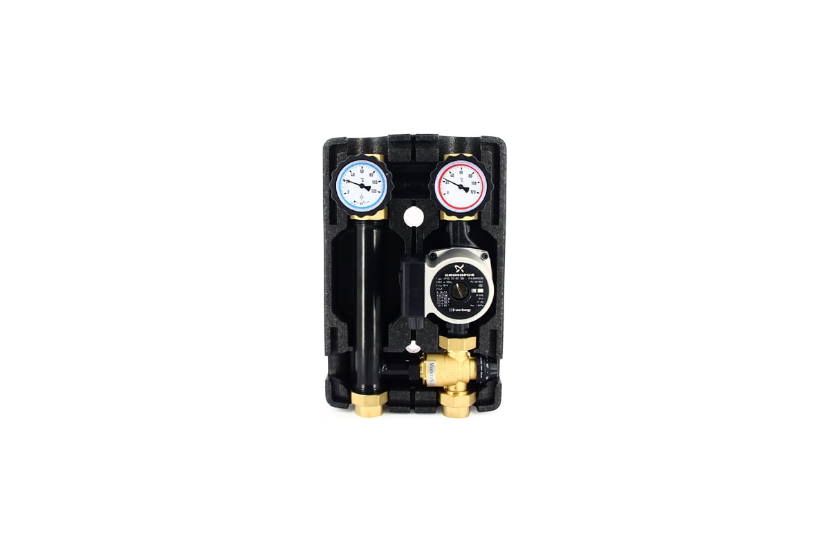 Насосно-смесительная группа Uni-Fitt DN25, с термосмесителем, с Grundfos UPSO 25-65 180, 491G2500