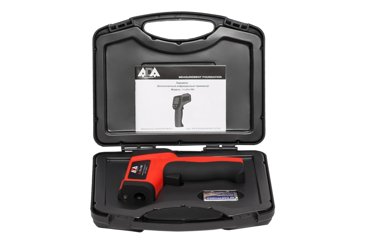 Инфракрасный пирометр ADA TemPro 900, от -50С до 900С, с калибровкой А00225К