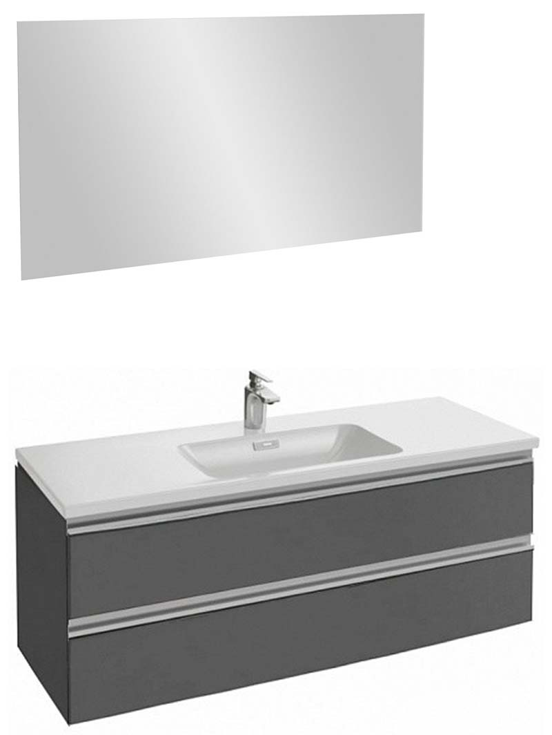 Мебель для ванной Jacob Delafon Vox 120 см серый антрацит