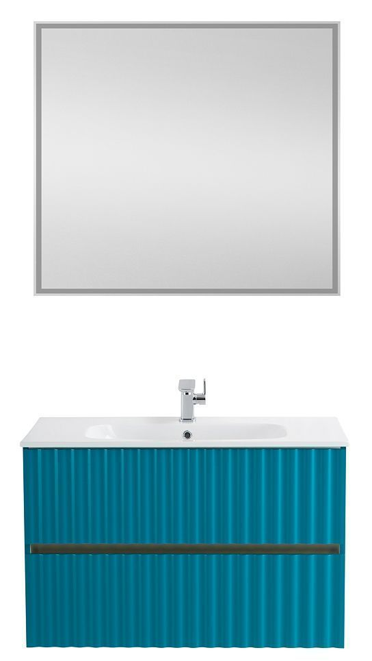 Мебель для ванной Art&Max Elegant 90 см, LED подсветка, бирюзовый