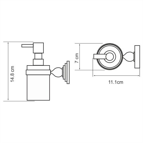 Дозатор жидкого мыла WasserKRAFT Nau K-7799