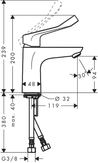 Смеситель для раковины Hansgrohe Focus Care 31917000