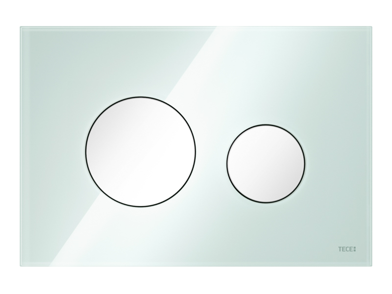 Кнопка смыва TECE Loop 9240651 стекло, мятный зеленый/белый
