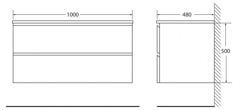 Тумба с раковиной BelBagno Luce 100 см Stucco Cemento Leggero