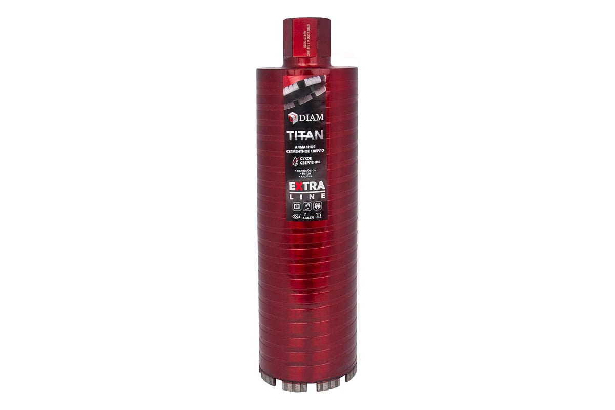 Сверло алмазное сегментное по армированному бетону Extra Line Titan САСС 62x450x4 мм, 1 1/4UNC Diam 313033