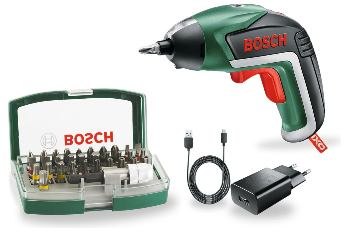 Аккумуляторная отвертка Bosch IXO V Bit Set 0.603.9A8.00S