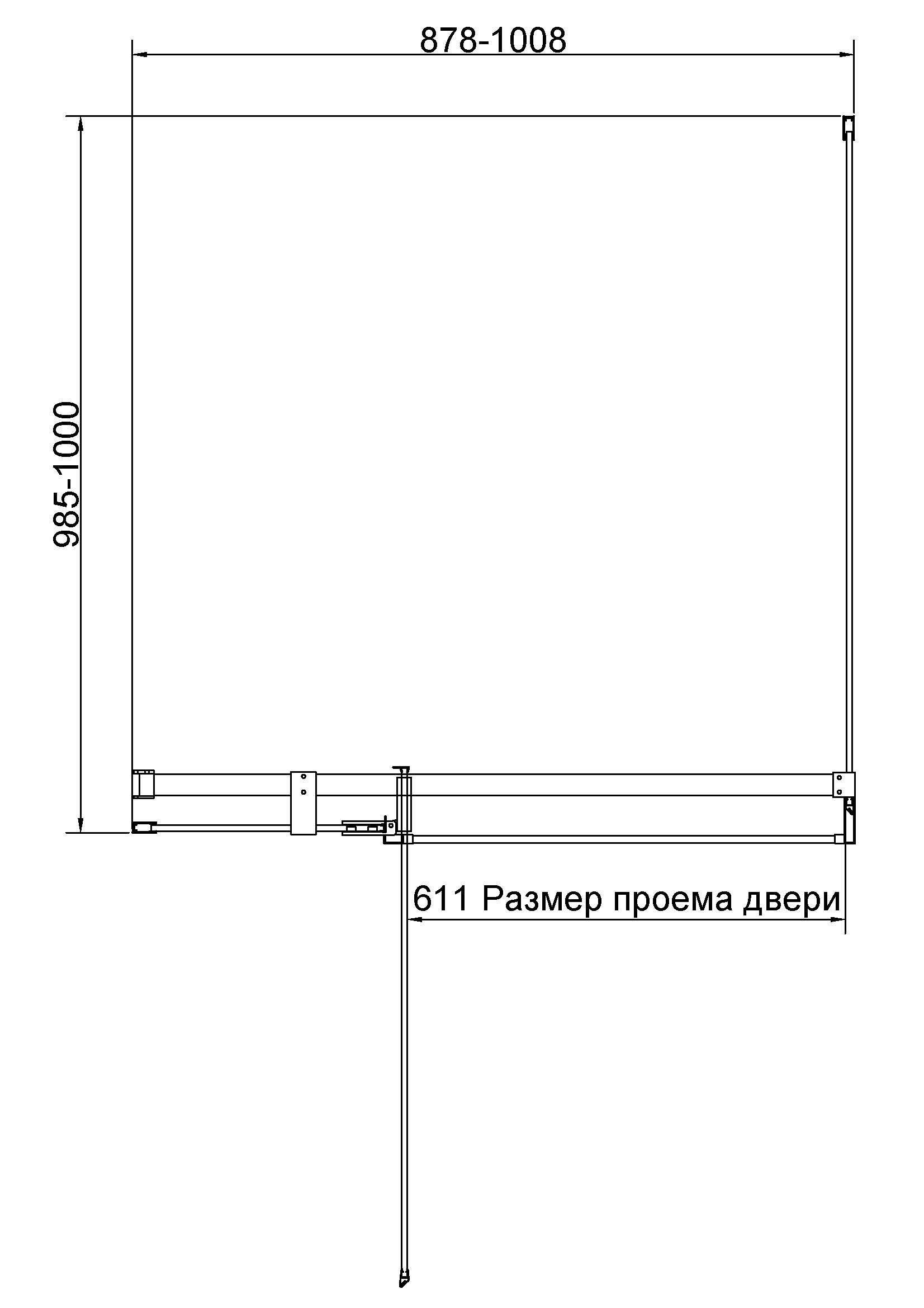 Душевой уголок Vincea Экстенза (Extenza) VSR-4EX901010CLG 90/100x100 брашированное золото, прозрачное