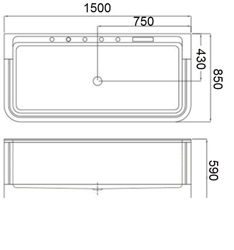 Акриловая ванна WeltWasser WW HB Keller 150x85 WT с г/м