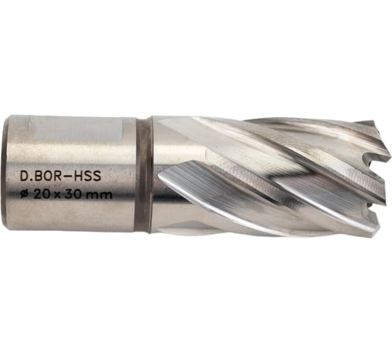 Сверло корончатое HSS по металлу (20х30/63 мм; Weldon 19) D.BOR CD-HSS-030-020-W