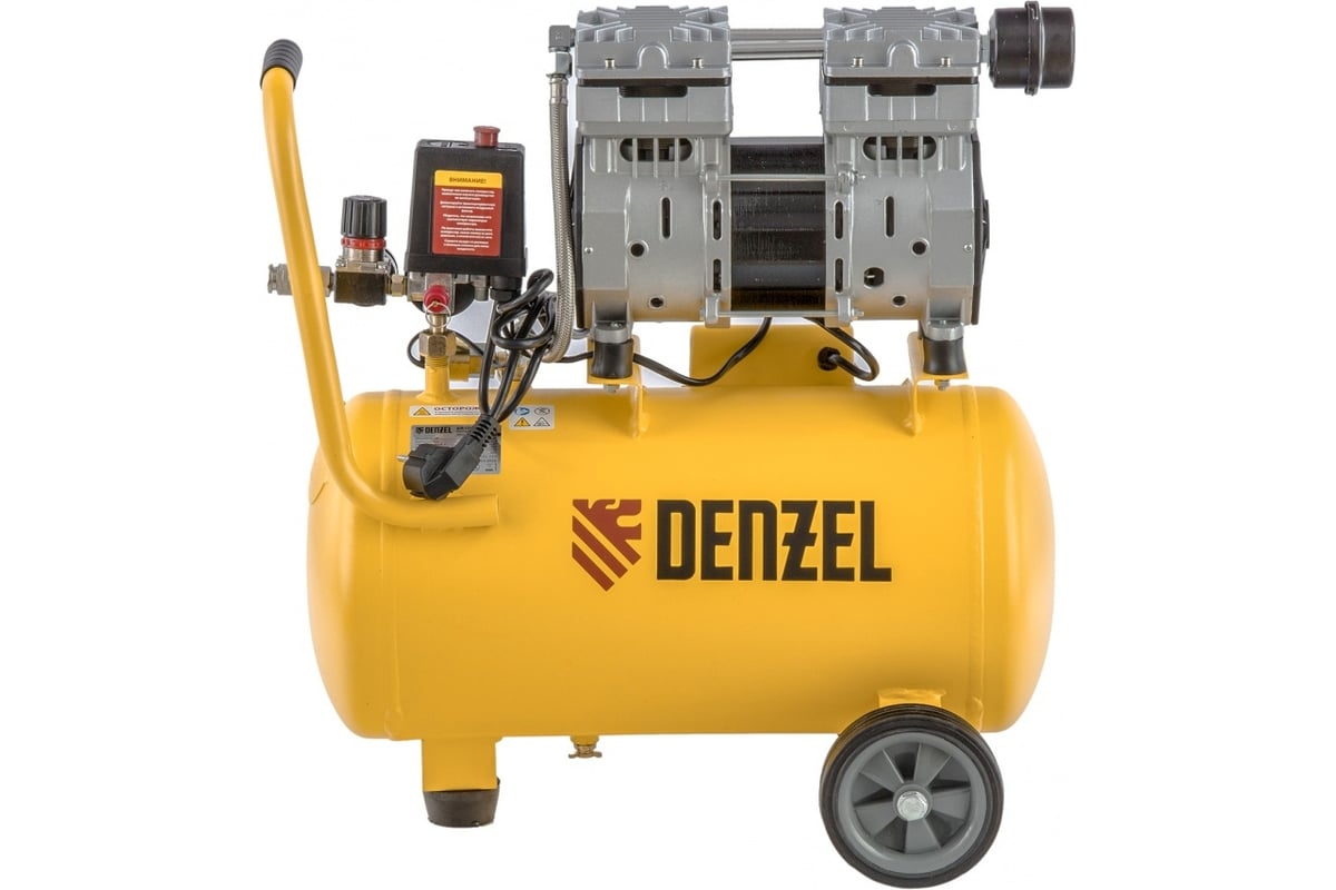 Безмасляный компрессор Denzel DLS950/24 950 Вт, 165 л/мин, ресивер 24 л 58026