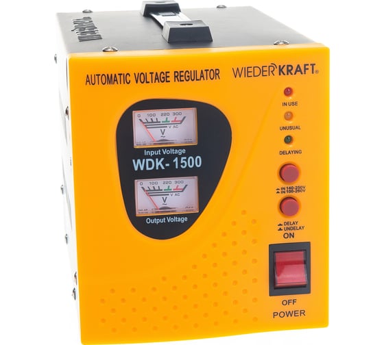 Стабилизатор напряжения (однофазный) 1500Вт Wiederkraft WDK-1500