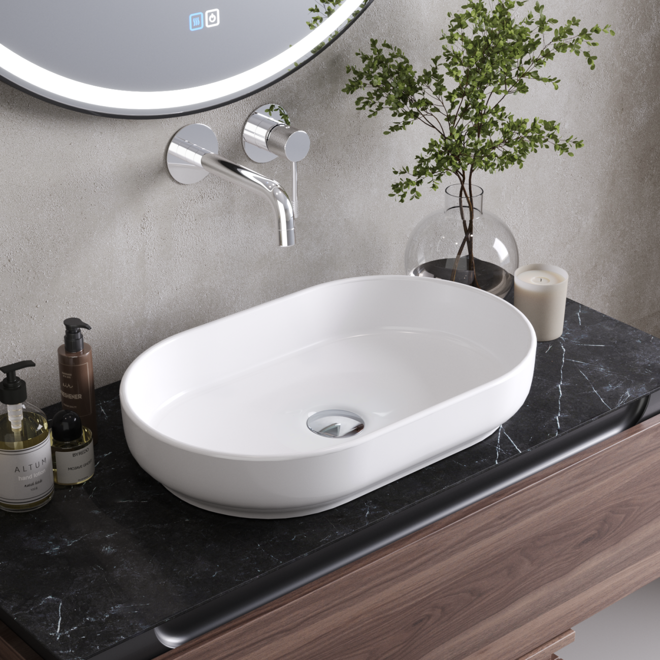 Раковина Cezares CZR-6594 55 см белый