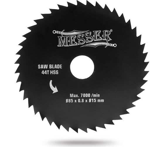 Диск HSS универсальный 85x15x0.8 мм, 44T для циркулярной мини-пилы М200 Messer 10-40-852