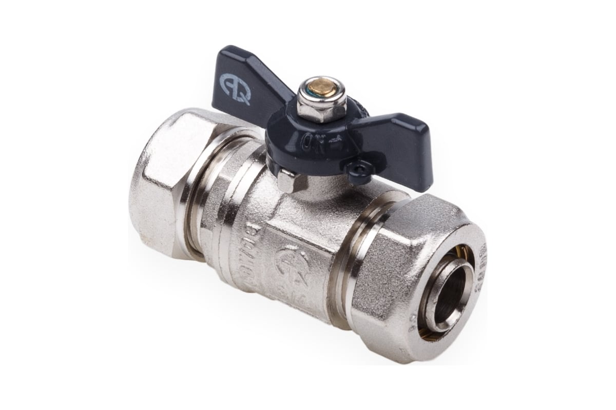 Шаровой кран для МП труб Aqualink 16x16 B бабочка 872