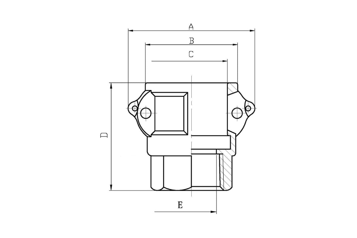 Полипропиленовый камлок Гроссис тип D 1 1/2" 0431499