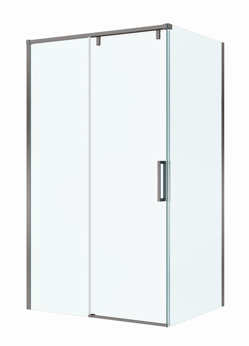 Душевой уголок BelBagno SOFT_CLOSE-1-AH-1-120/80-C-GM 120x80 прозрачный, оружейная сталь Душевой уголок BelBagno SOFT_CLOSE-1-AH-1-120/80-C-GM 120x80 прозрачный, оружейная сталь