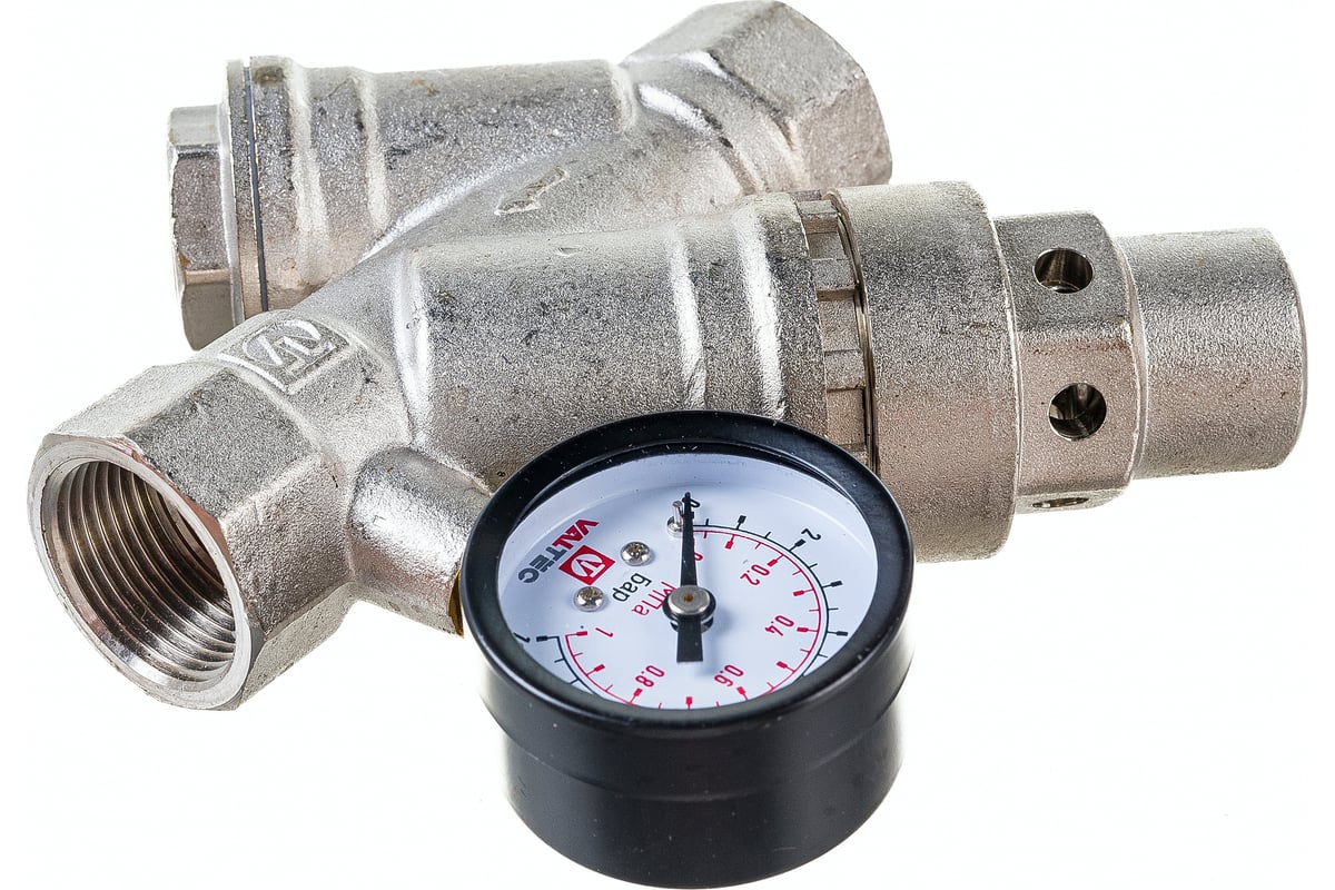 Редуктор давления Valtec с фильтром и манометром 3/4 " 2-5 бар VT.082.N.05