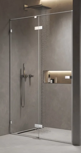 Душевая дверь AQUAme AQM7408-14 140x200, прозрачное, хром