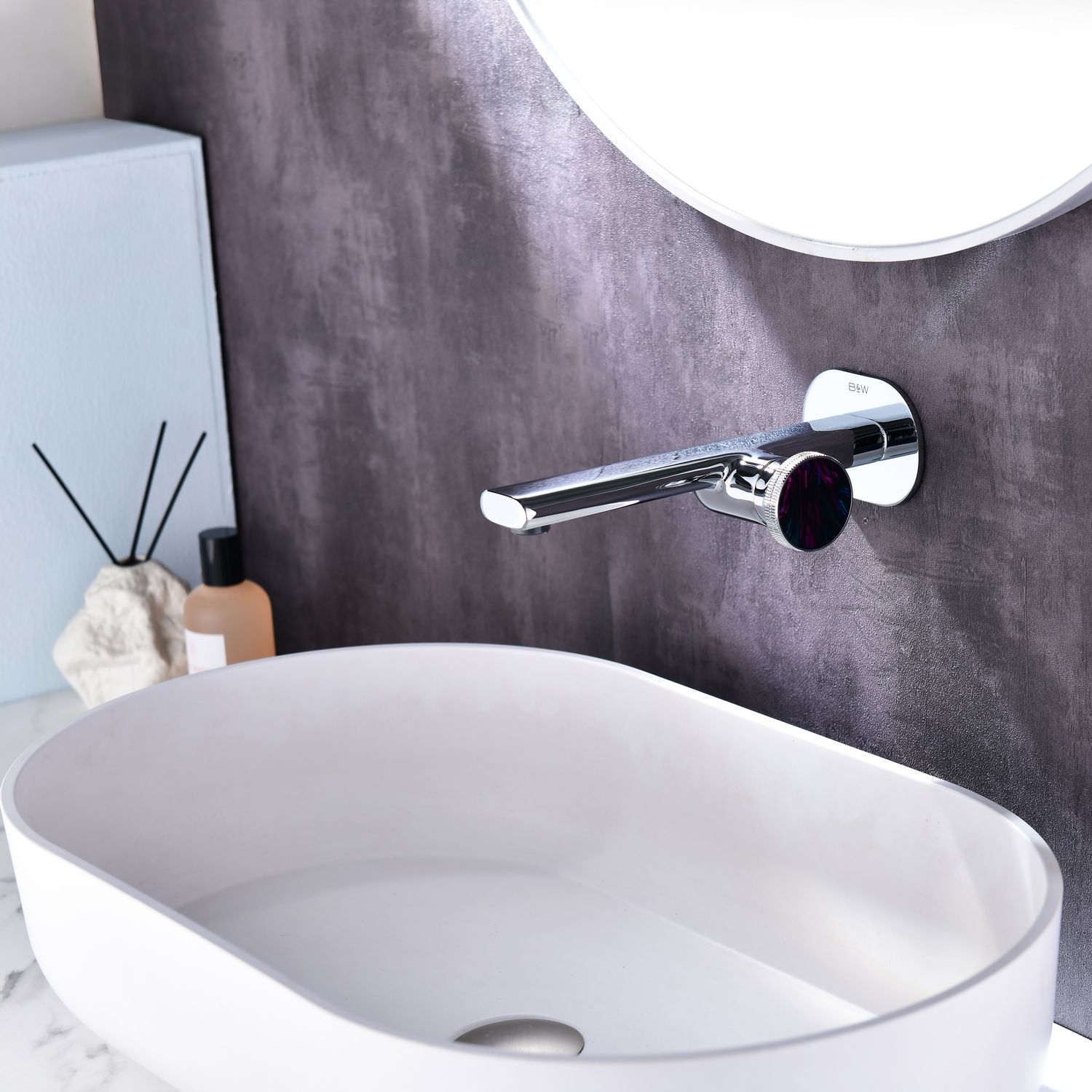 Смеситель для раковины Black&White Gravity GF-7407-С хром