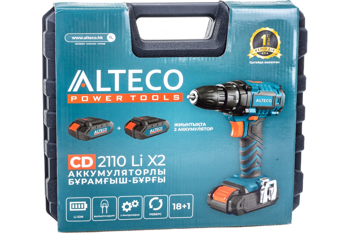 Аккумуляторная дрель-шуруповёрт Alteco CD 2110Li X2 30209