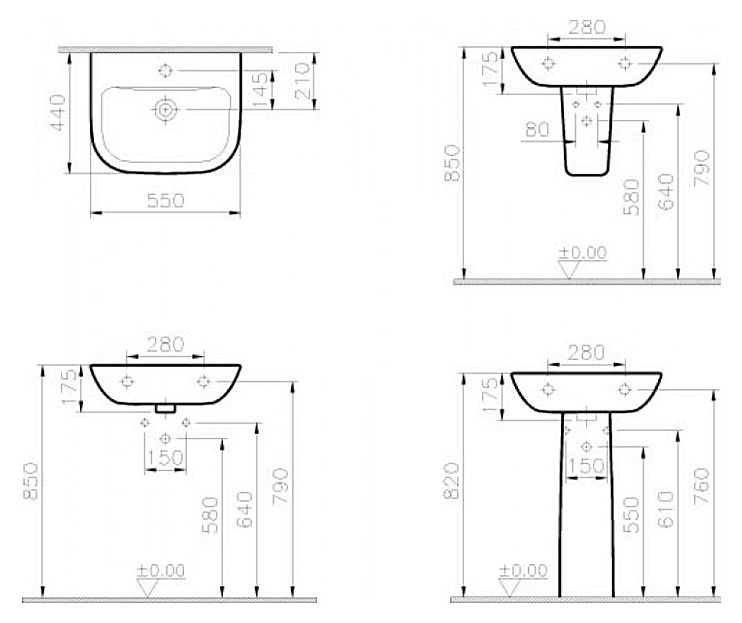 Пьедестал для раковины VitrA S20 5529B003-0156