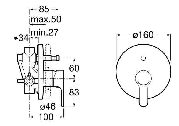 Смеситель для ванны Roca L20 5A0A09C00