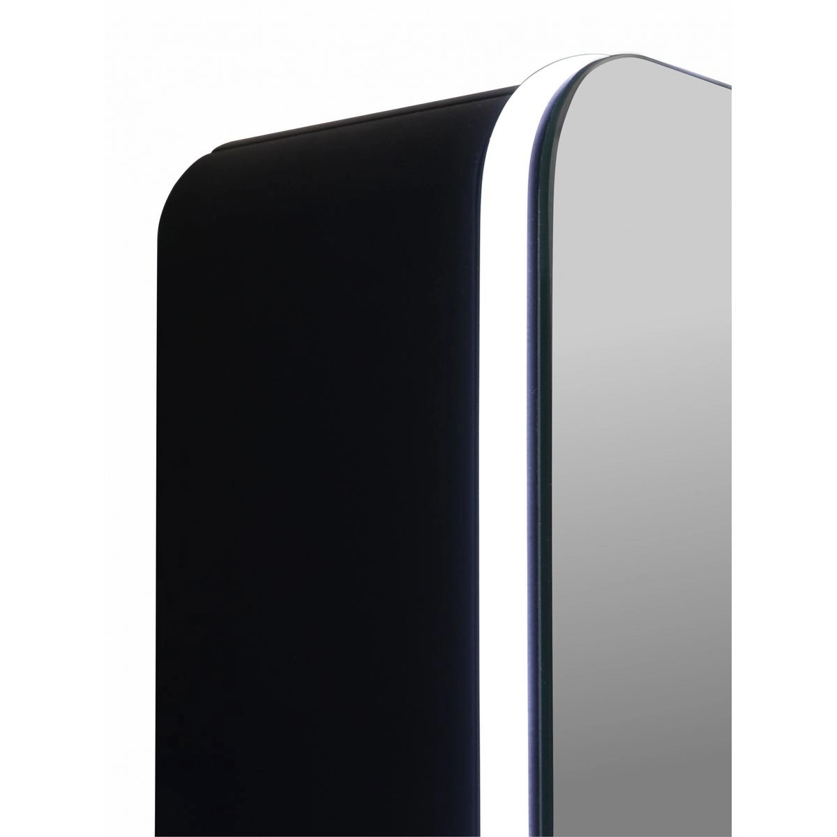 Шкаф пенал Континент Eltoro Black LED 36 см с зеркалом, подсветкой МВК112
