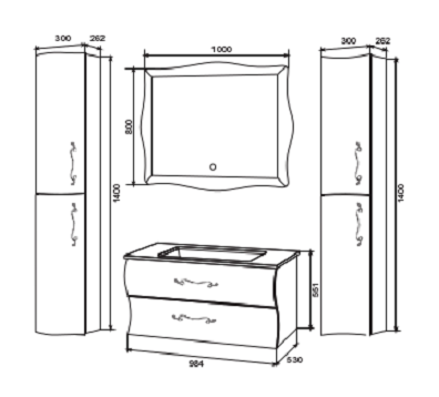 Зеркало Aima Amethyst  80x100 с подогревом У51944