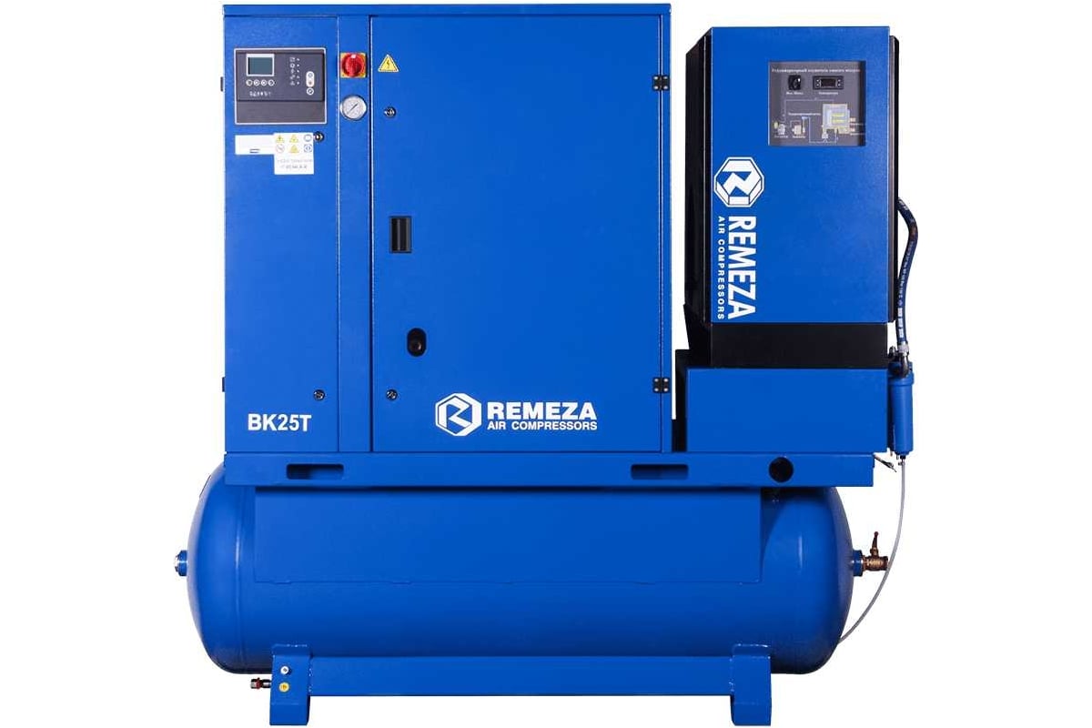 Винтовой компрессор Remeza ВК25Т-16-500Д2 на ресивере, с рефрижераторным осушителем и дополнительными фильтрами УТ-00004270