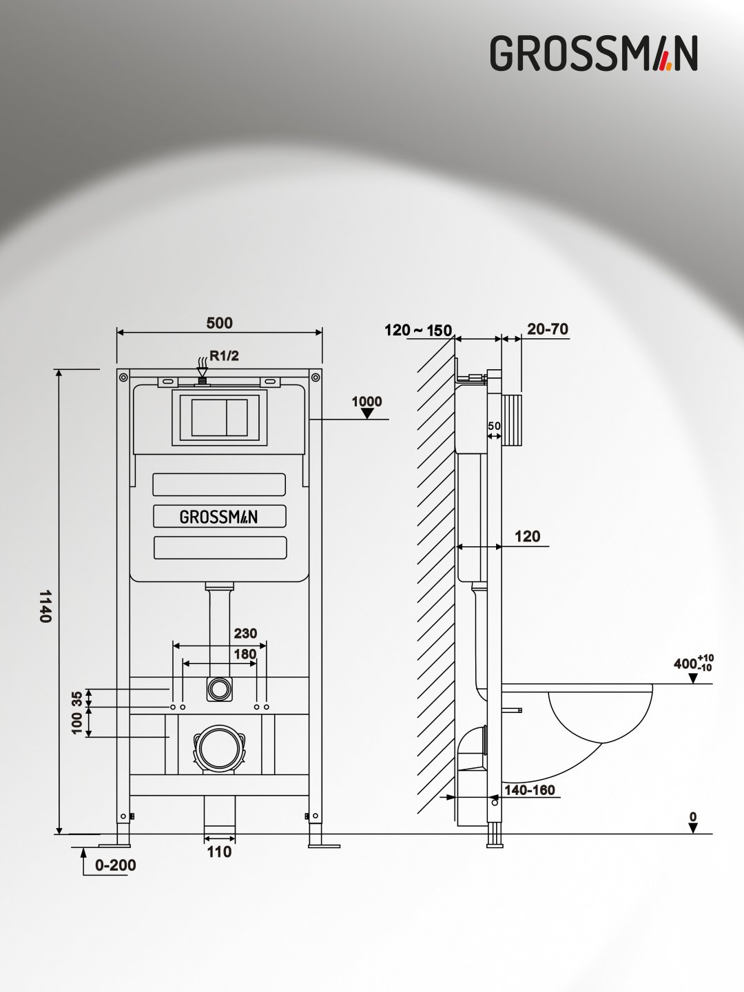 Инсталляция для унитаза Grossman 900.K31.01.000