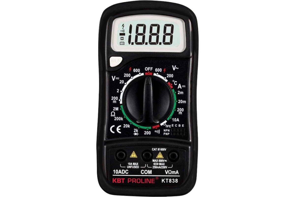 Цифровой мультиметр КВТ KT 838 PROLINE 79128