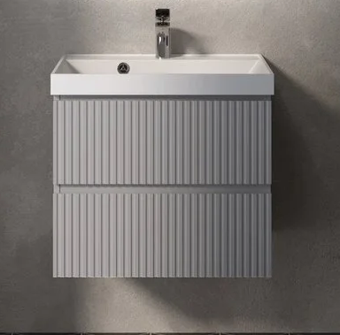 Тумба с раковиной AQUAme S1 60 см серый