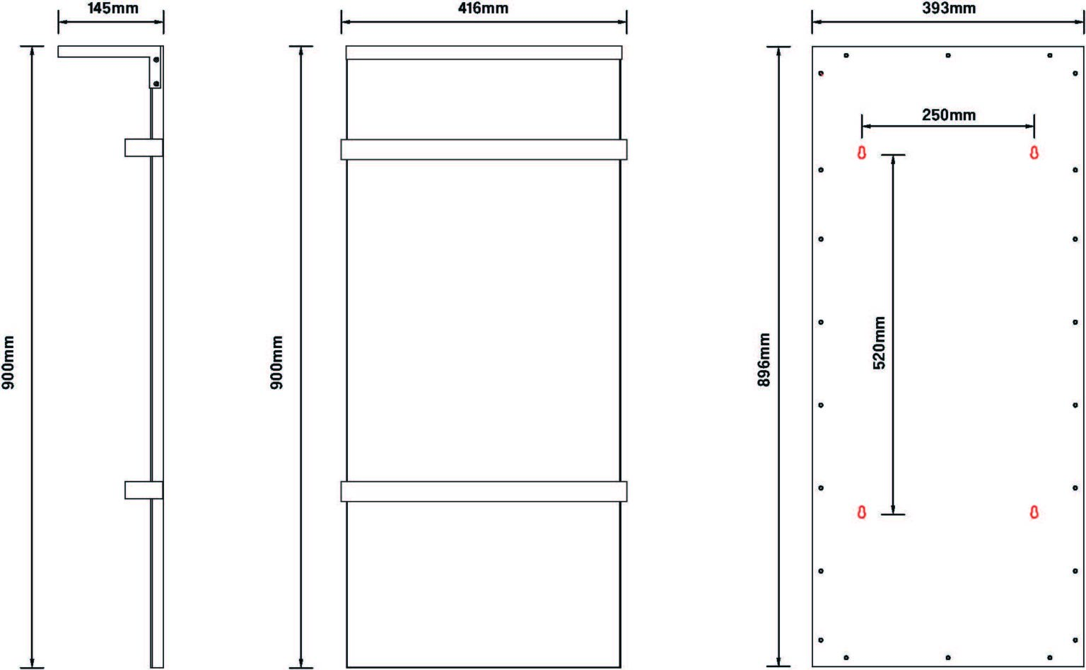 Полотенцесушитель электрический Black&White Universe N-388 AG 40x90 темно-серый