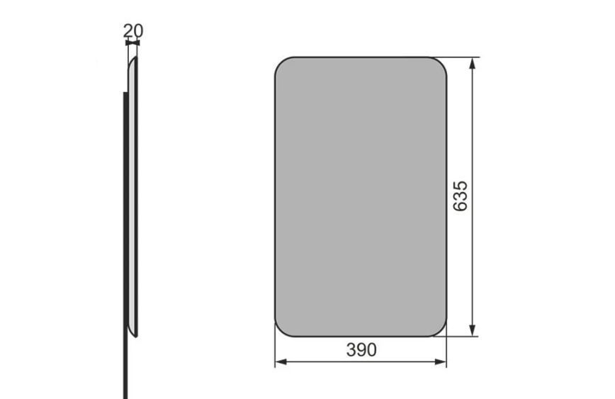 Зеркало Velvex Bio zkBIO.40-21 40 см