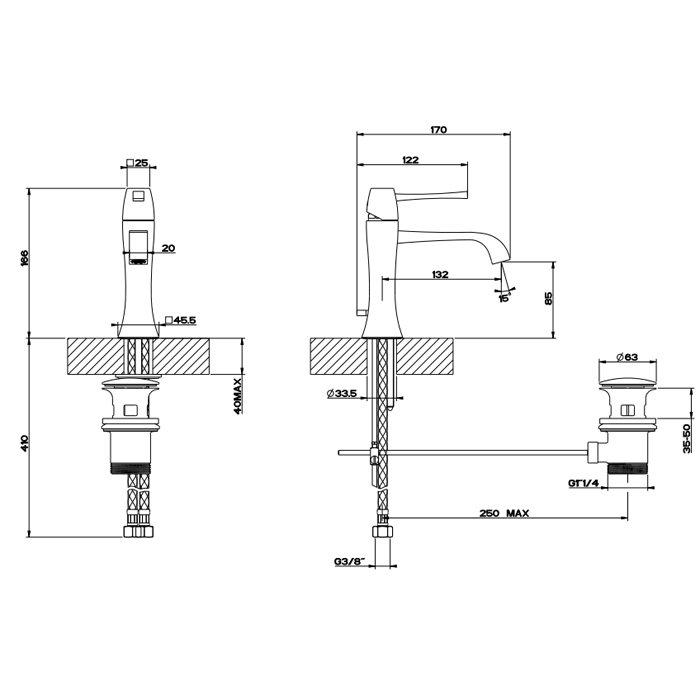 Смеситель для раковины Gessi Mimi 31101.031