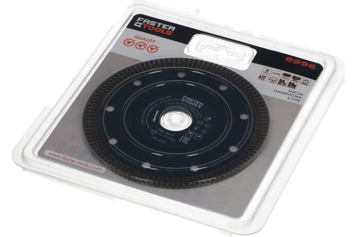 Диск алмазный X-Type 125x1.2х22.2 мм Faster Tools 8996