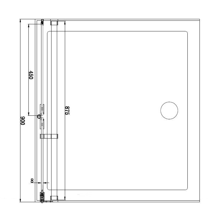Душевая дверь Aquanet Beta NWD6221 90x200 L, прозрачное стекло