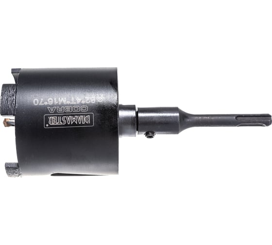 Коронка алмазная с переходником М16-SDS+ по железобетону Expert (82х70 мм) Diamaster 121.600.7226