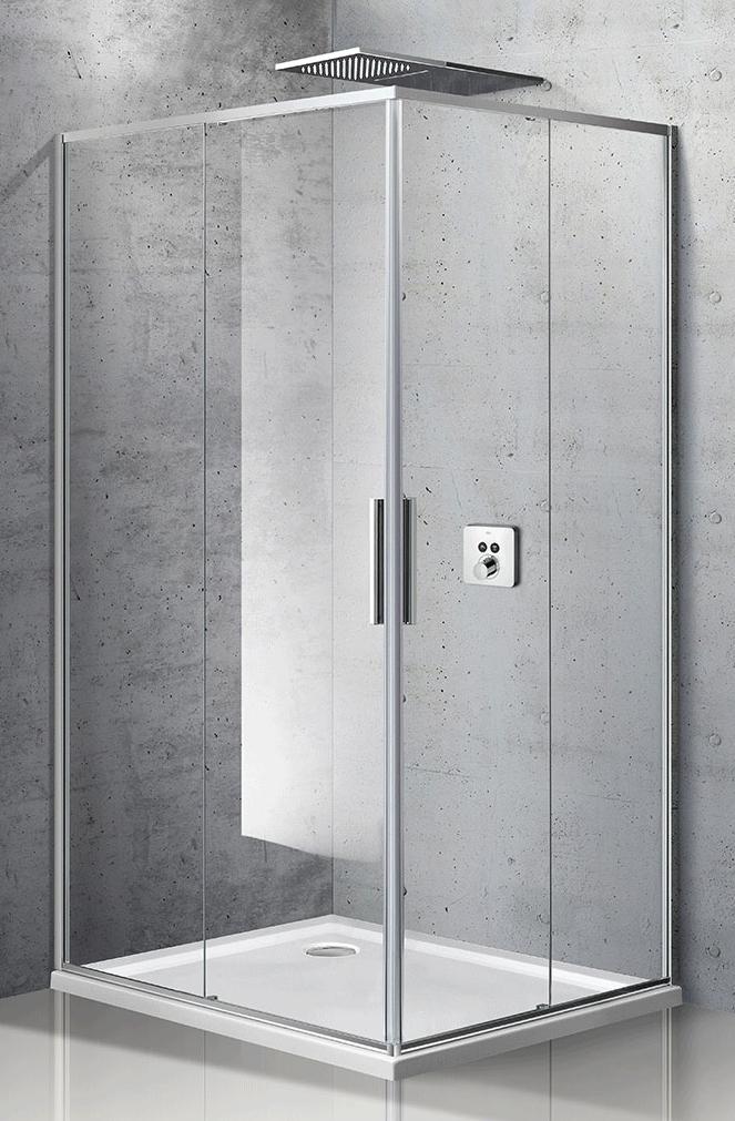 Душевой уголок Vincea Slim VSS-2SL 100x80 хром, прозрачный, L