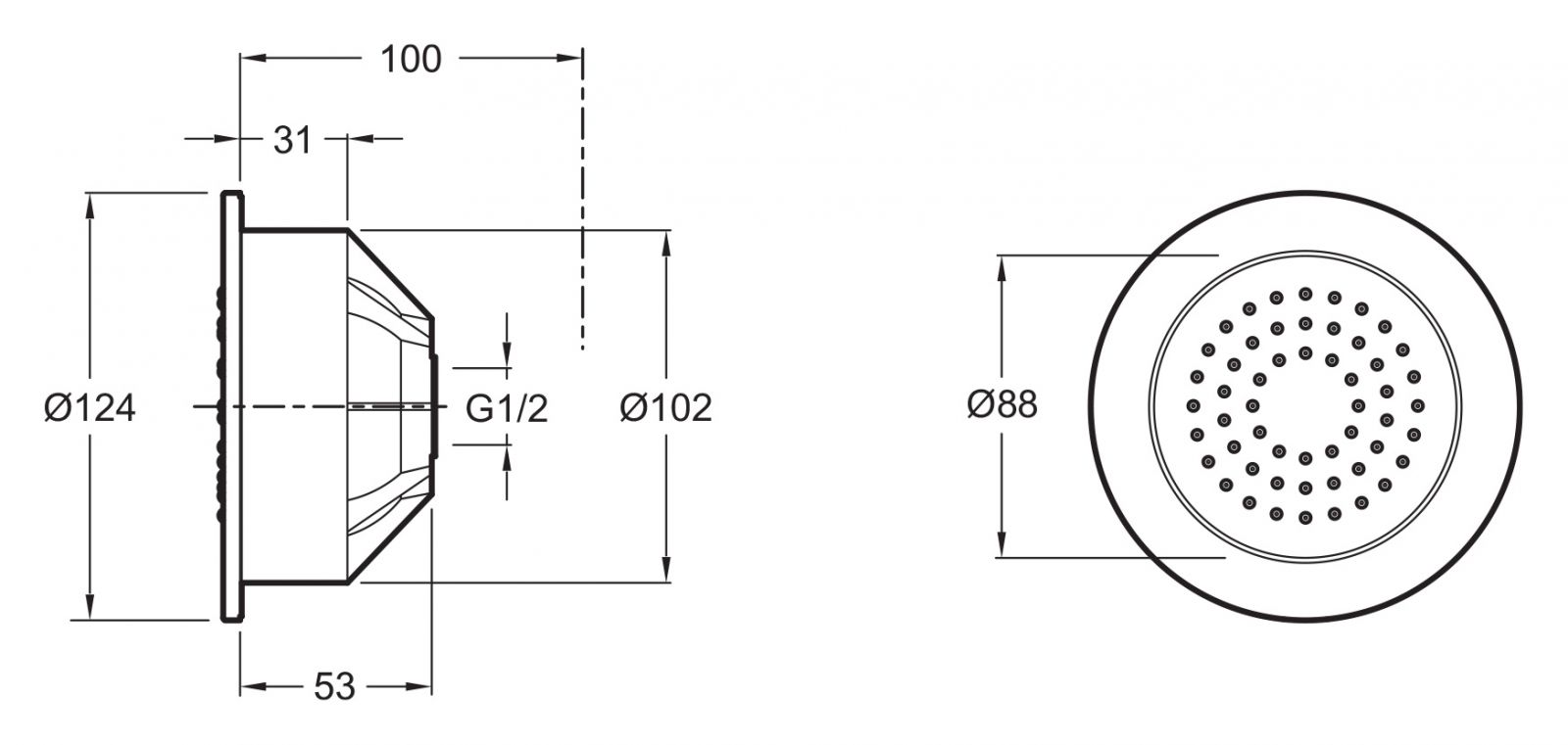 Форсунка Jacob Delafon WaterTile E8014-CP