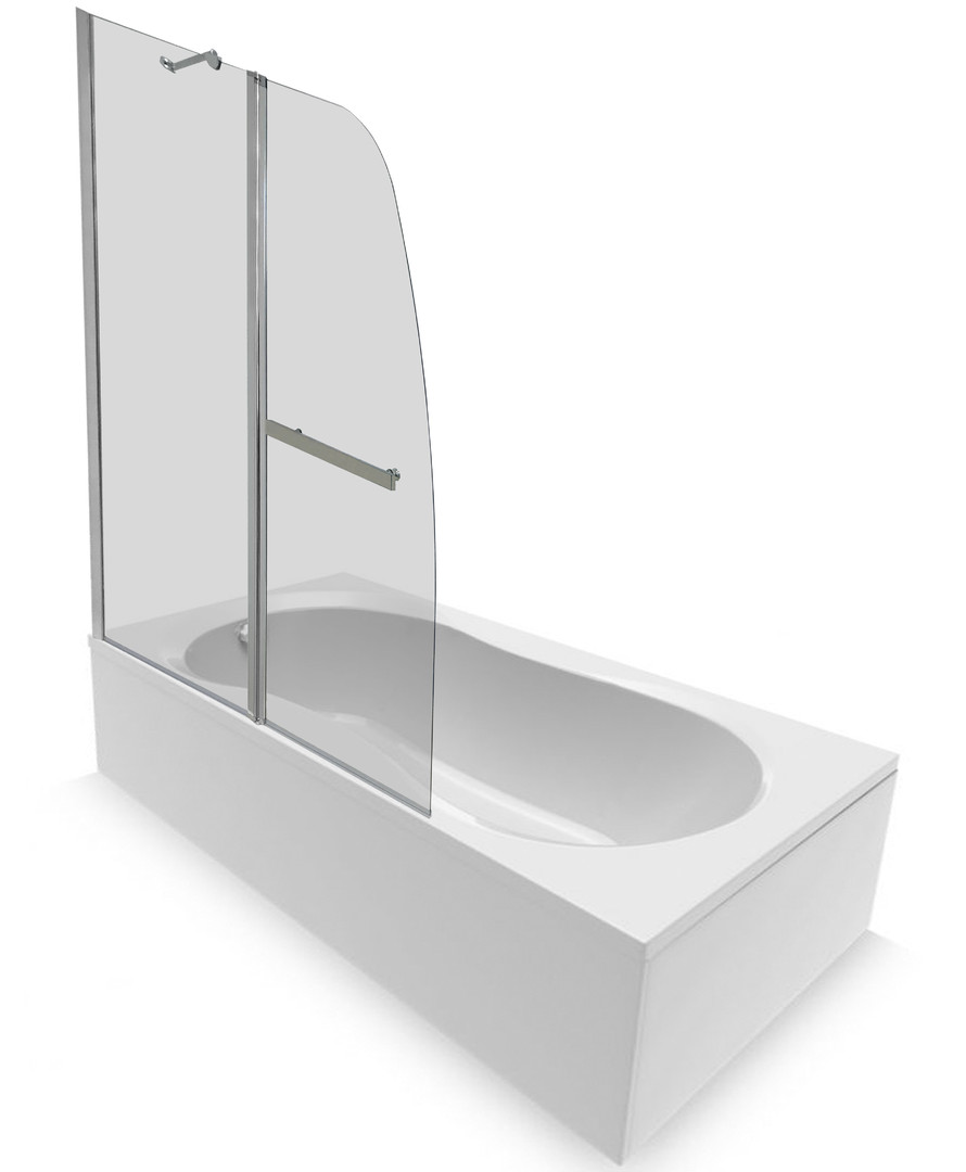Шторка для ванны Parly F03 120x130 см прозрачная, хром