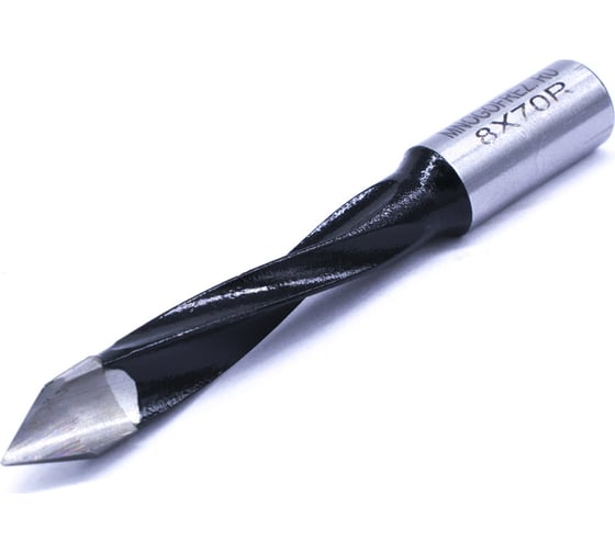 Сверло присадочное сквозное усиленное KJ2-V80204R (8х70 мм; хв-к 10 мм; правое вращение) МНОГОФРЕЗ 6630