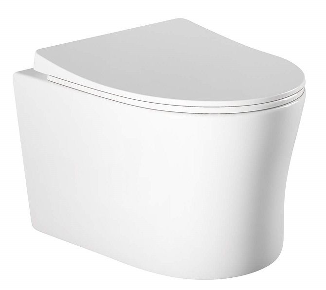 Подвесной унитаз SET Aquatek Ника-014 4в1, кнопка хром матовый