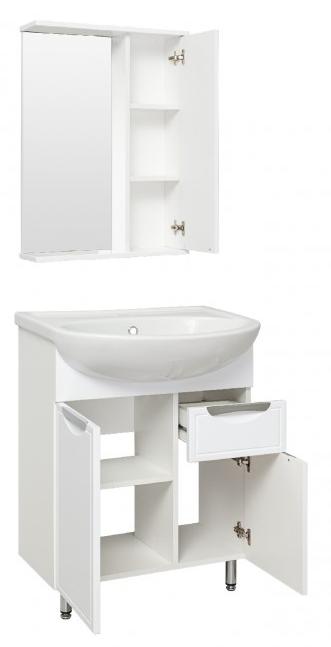 Мебель для ванной Руно Комфорт 60, 1 ящик, белый