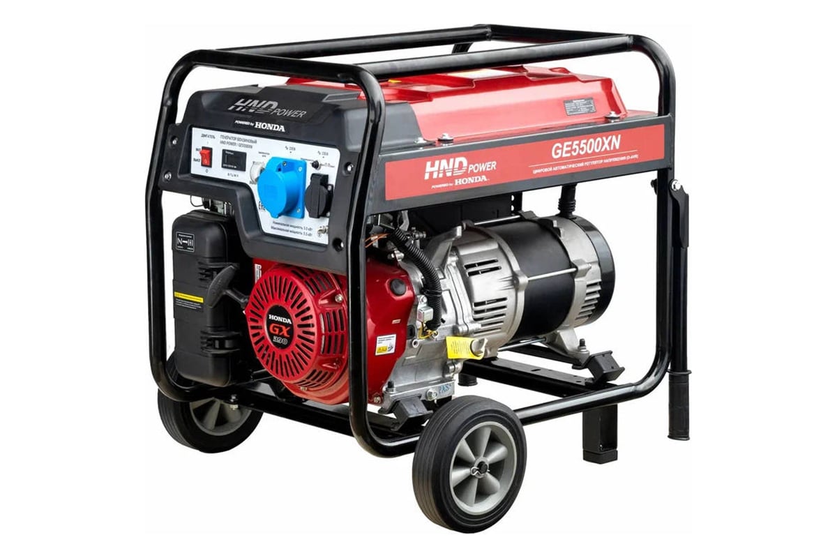 Бензиновый генератор HND GE 5500 XN с двигателем Honda GE5500XN