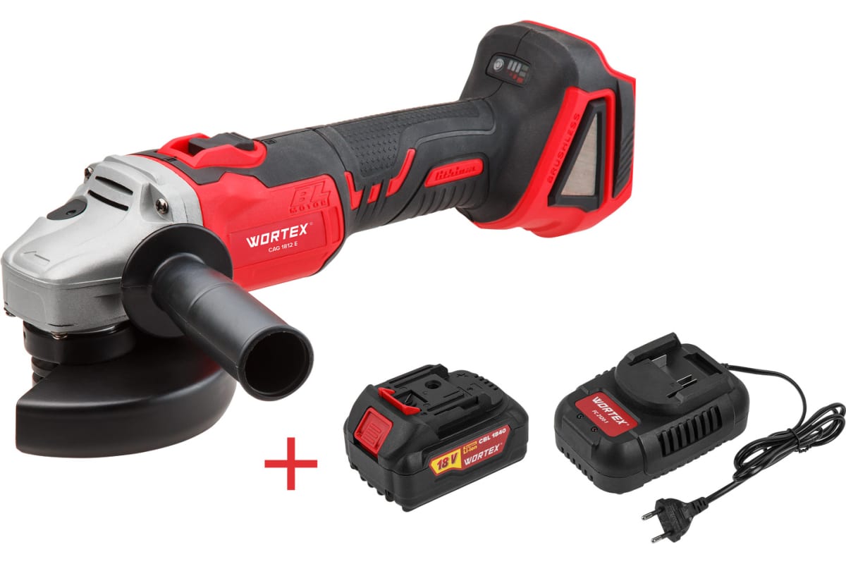 Угловая аккумуляторная шлифмашина Wortex CAG 1812 E ALL1 1BCAG001A29