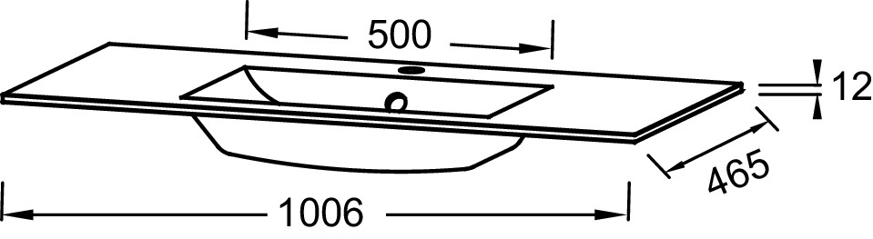 Раковина Jacob Delafon Sherwood EB1830RU-DE1 100 см белый